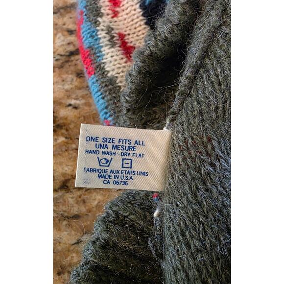 Vintage Hansen Ladies Wool Knit Winter Beanie Sock Hat Zwicker Knitting Mills - Picture 4 of 4